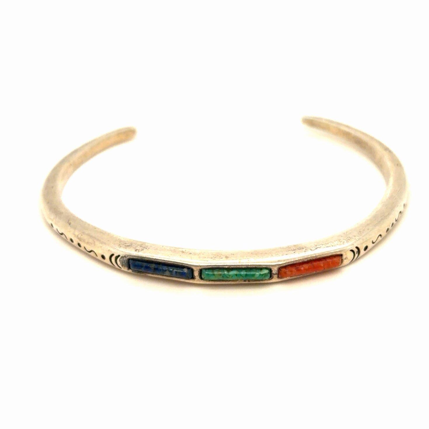 Carolyn Pollack Thin Colored Stones Cuff