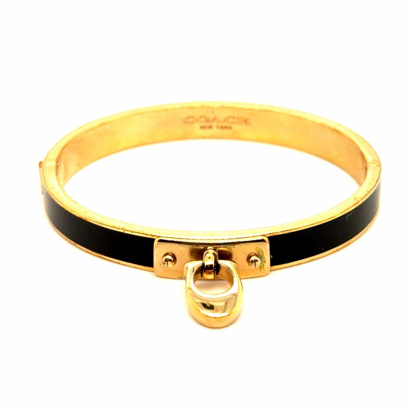 Coach Black Hinge Charm Bracelet