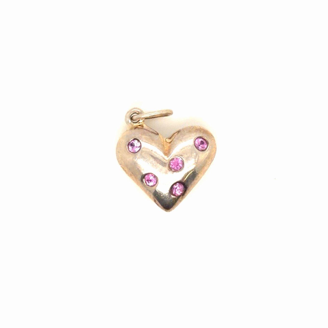 T&Co. 925 Pink Sapphires Etoile Heart Pendant
