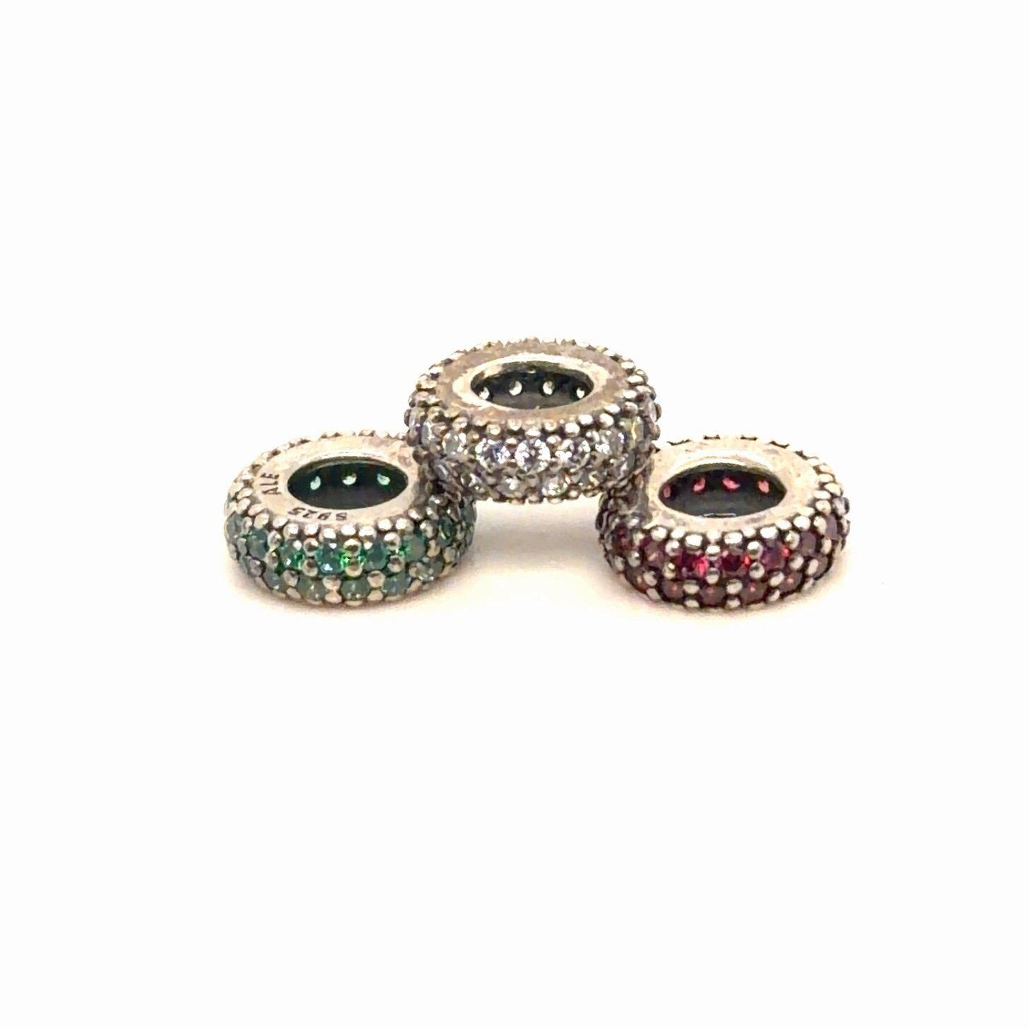 3 Pandora Sparkle Spacer Charms