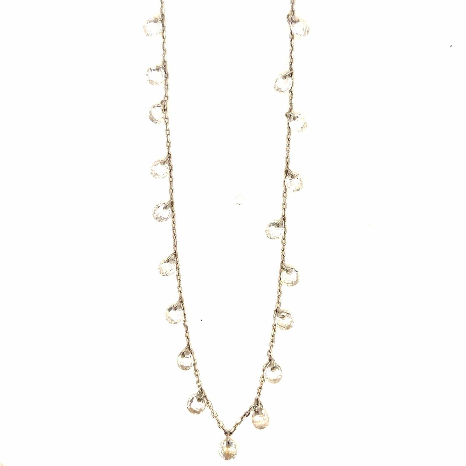 Silver 925 Crystals Charm Necklace