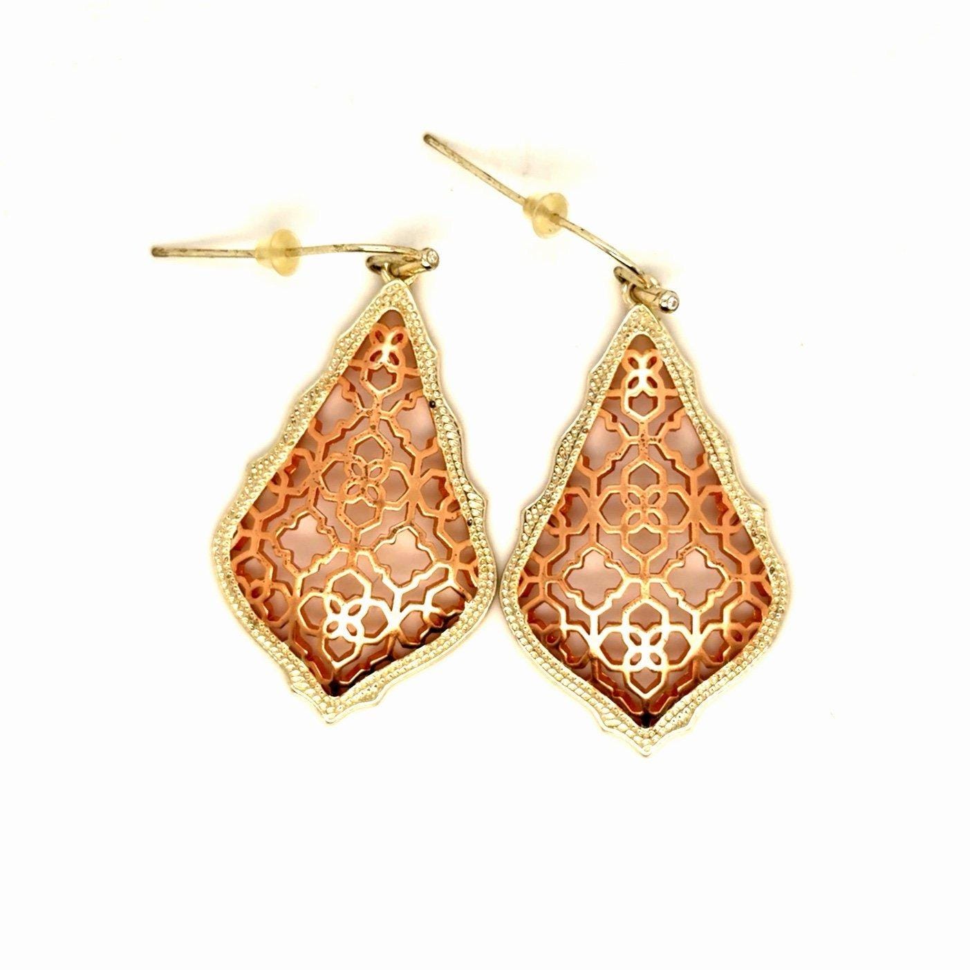 Kendra Scott Addie Rose Gold Filigree Mix Earrings