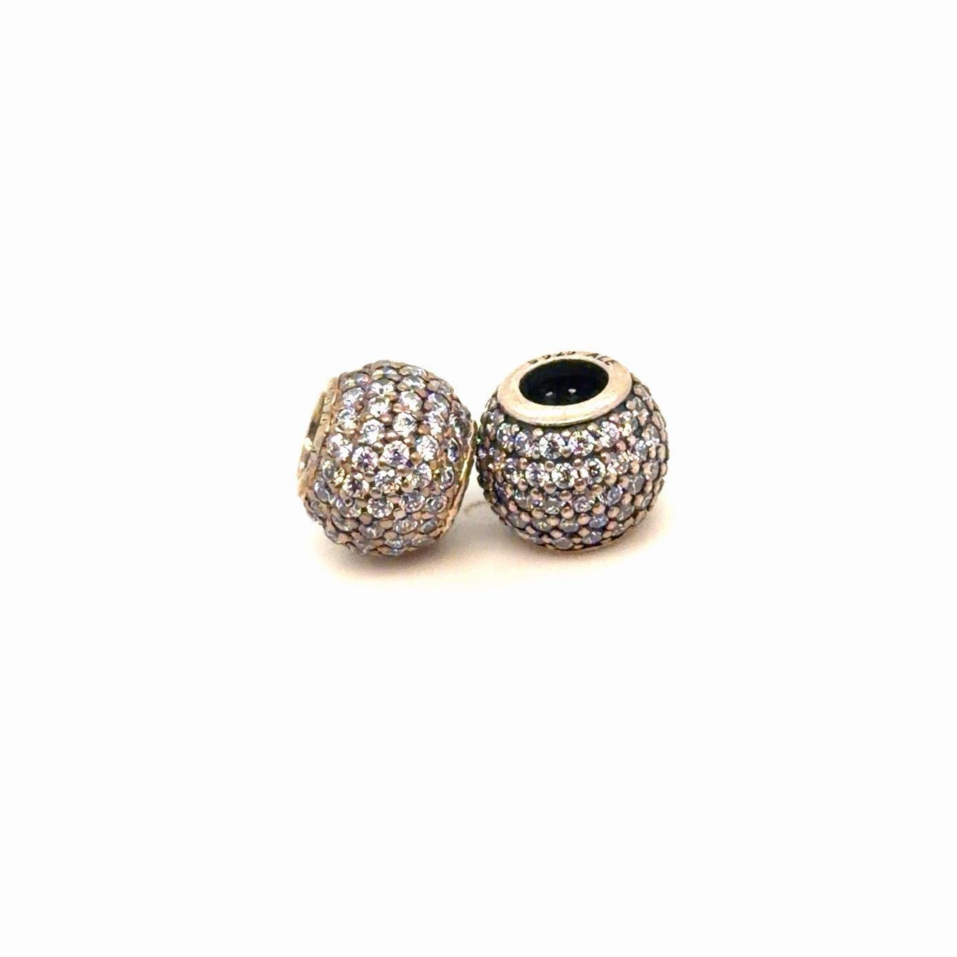 2 Pandora Clear Pave Lights Charms