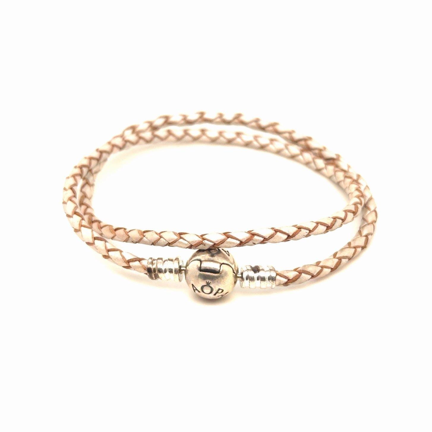 Pandora Brown Round Clasp Wrap Bracelet