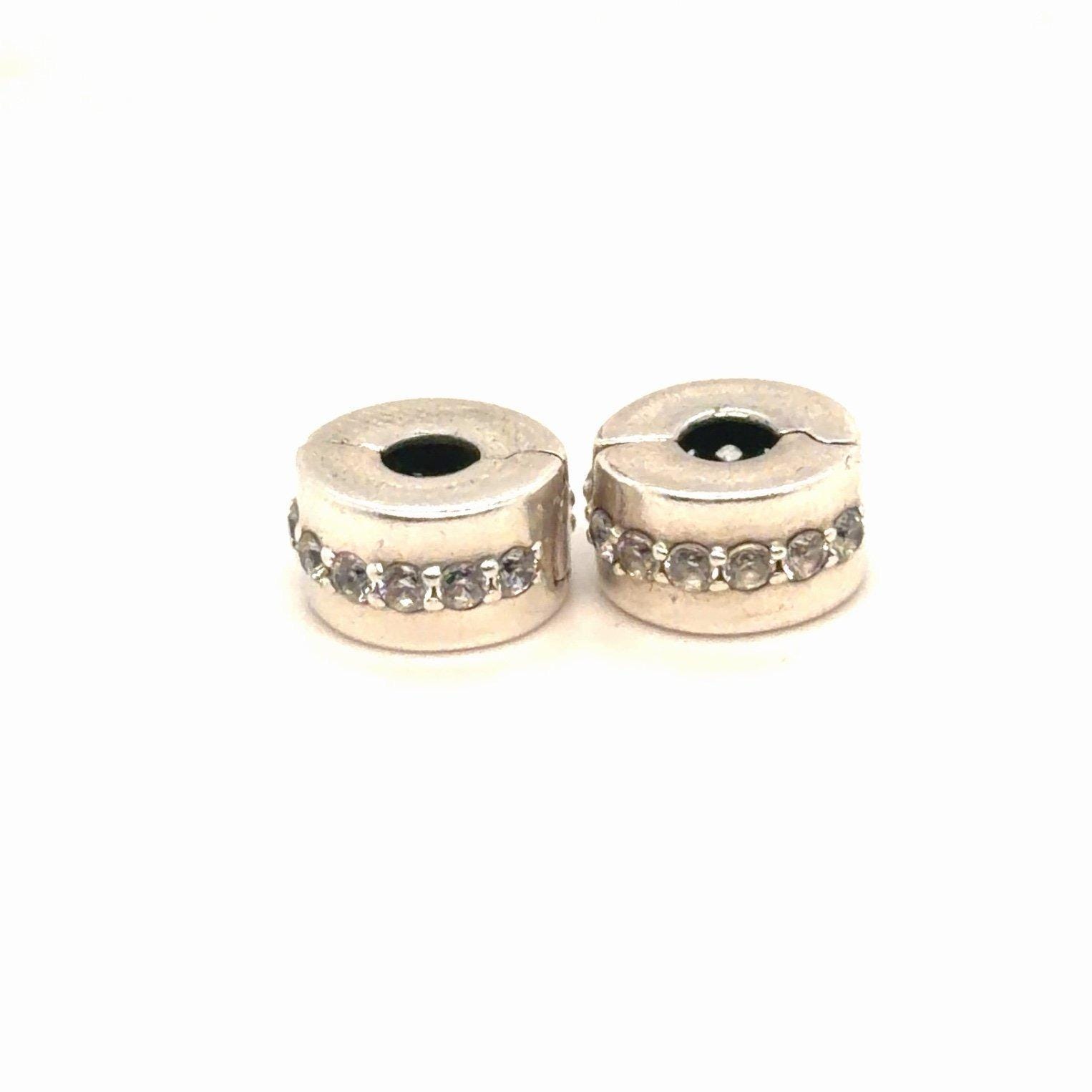 2 Pandora Clear Shining Path Clip Charms
