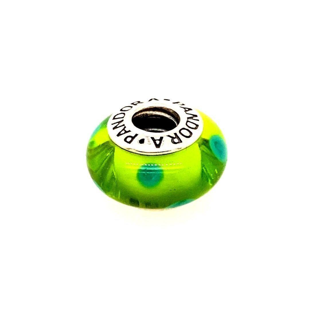 Pandora Green Polka Dot Murano Charm