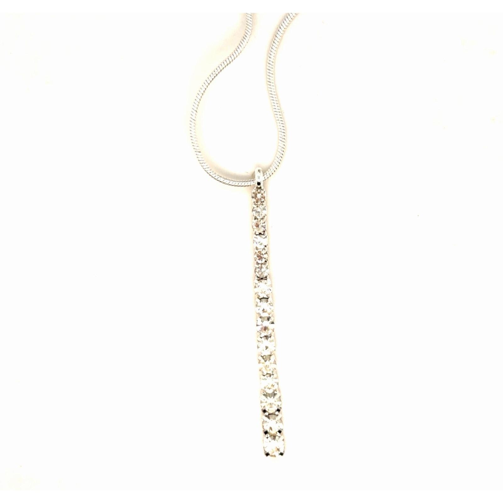 Monet Rhinestones Bar Necklace