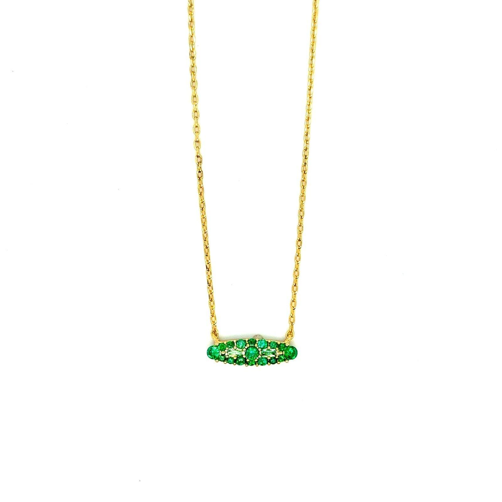 Delicate Kendra Scott Pave Green Stones Necklace