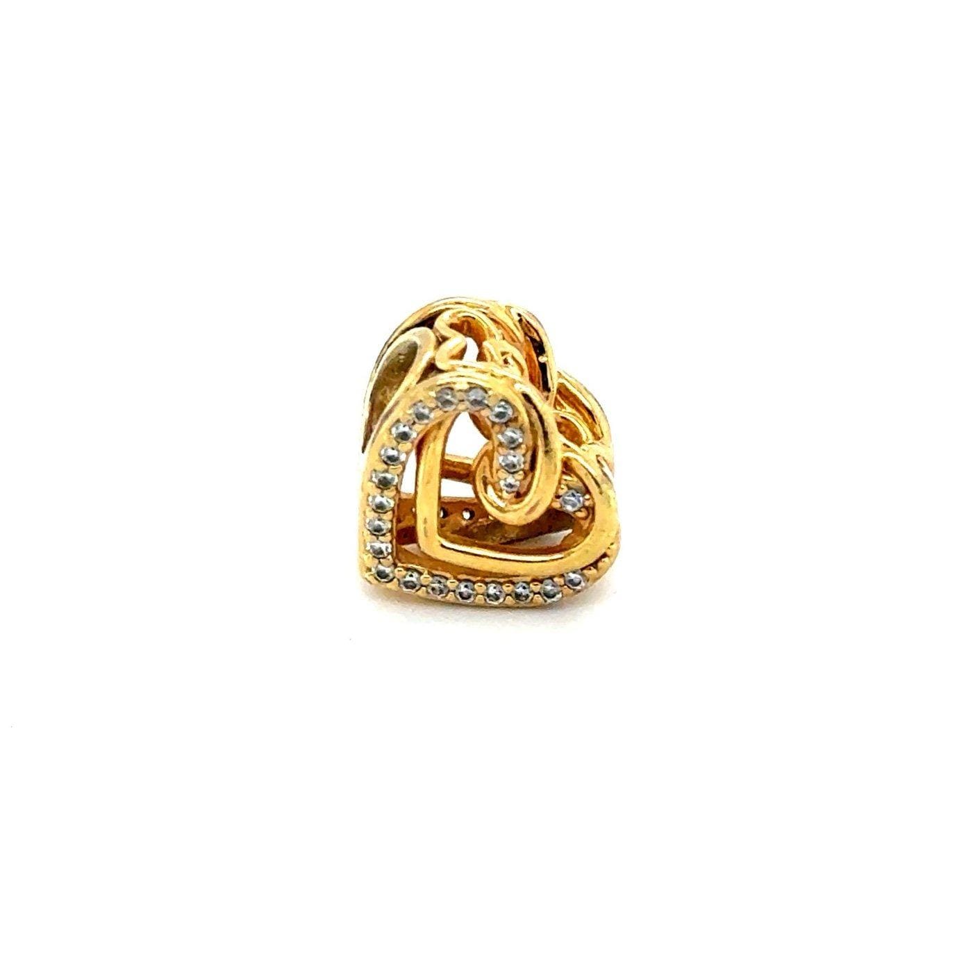 Pandora Heart Sparkling Entwined Charm