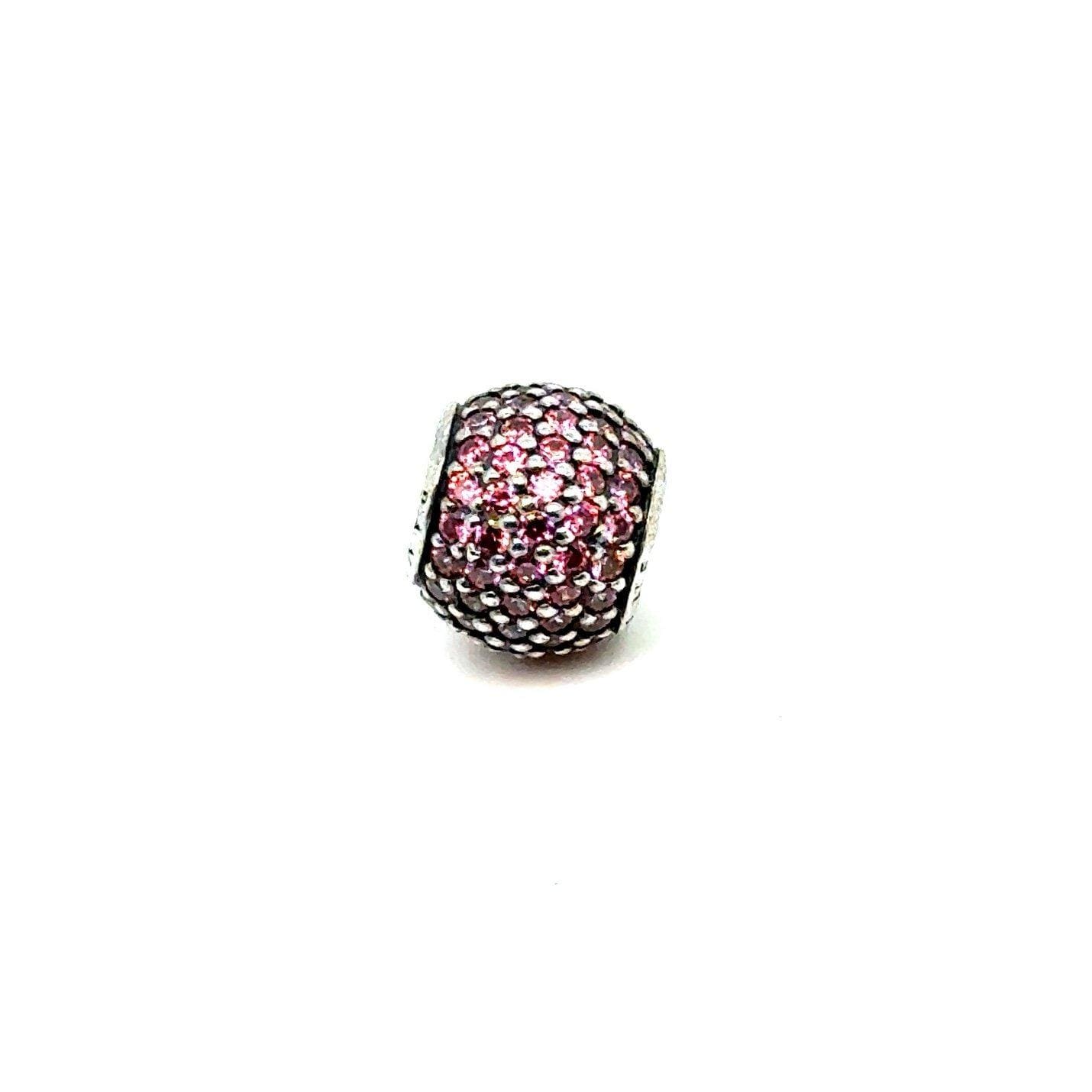 Pandora Pave Red Cz Round Charm