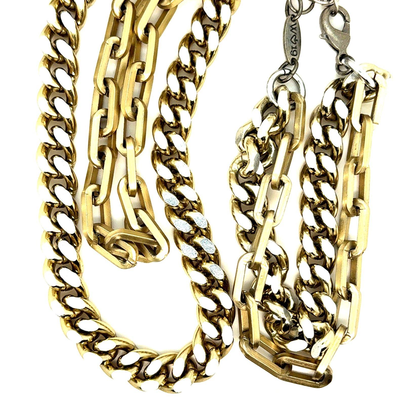 Sabika Double Chain Necklace & Bracelet Set