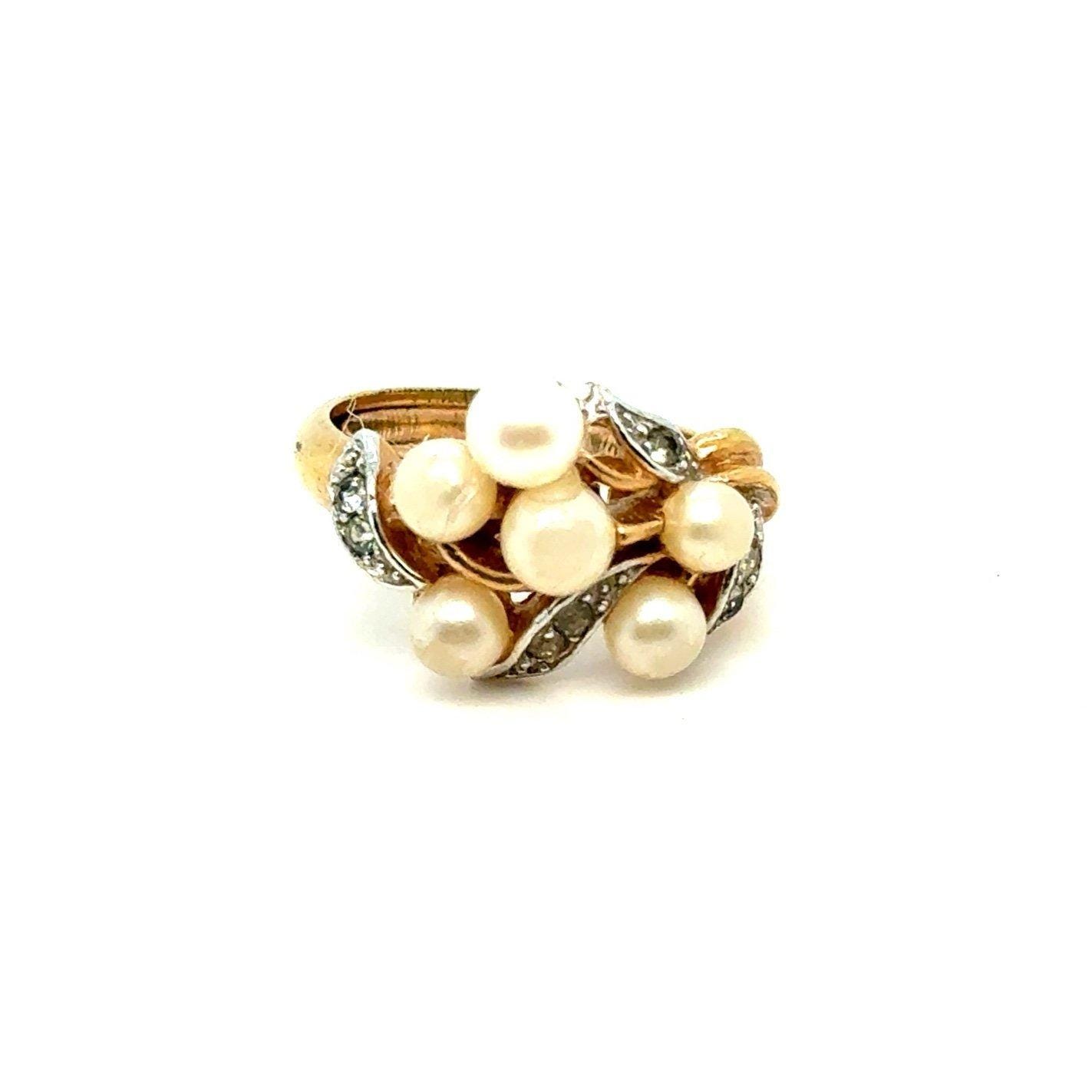Avon Pearls Gold Plated Band Ring