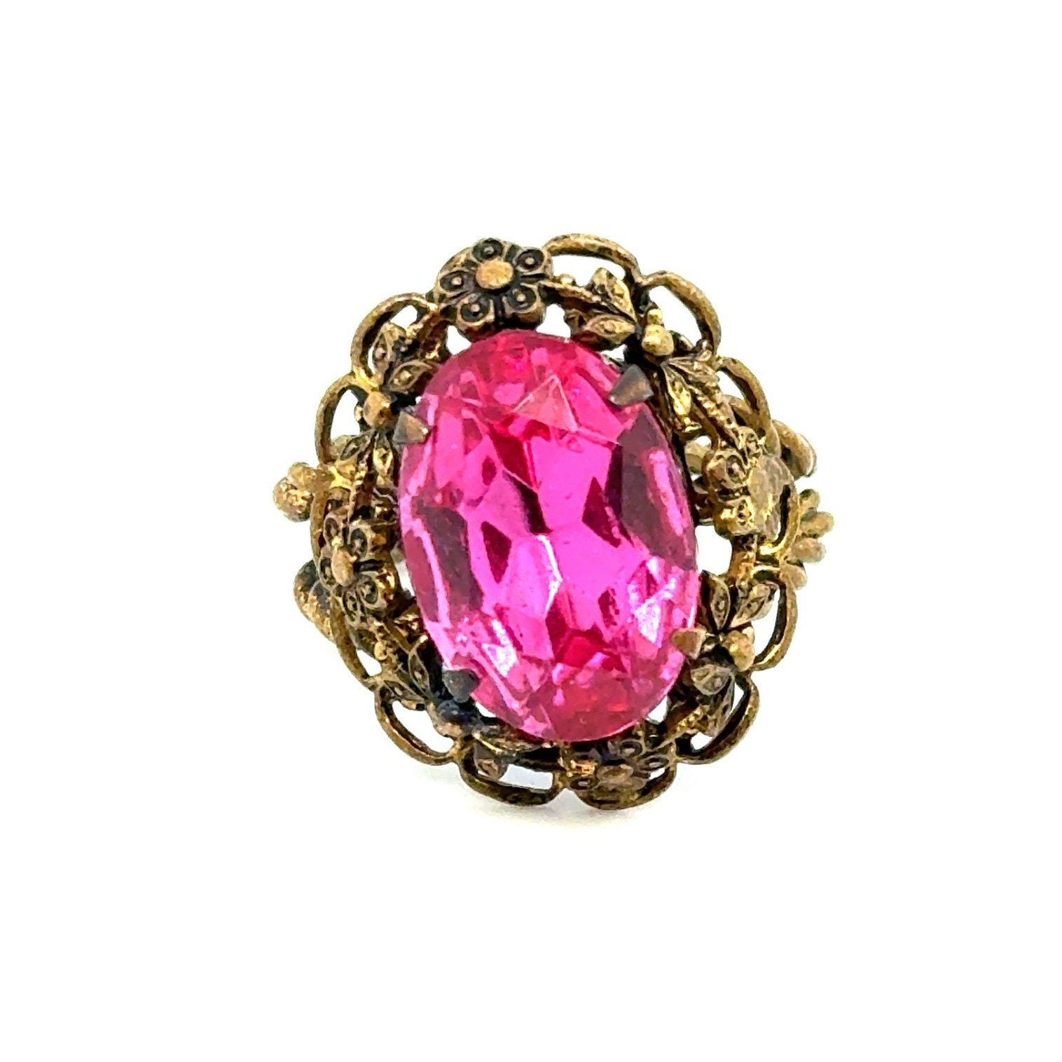 Large Pink Stone Ring