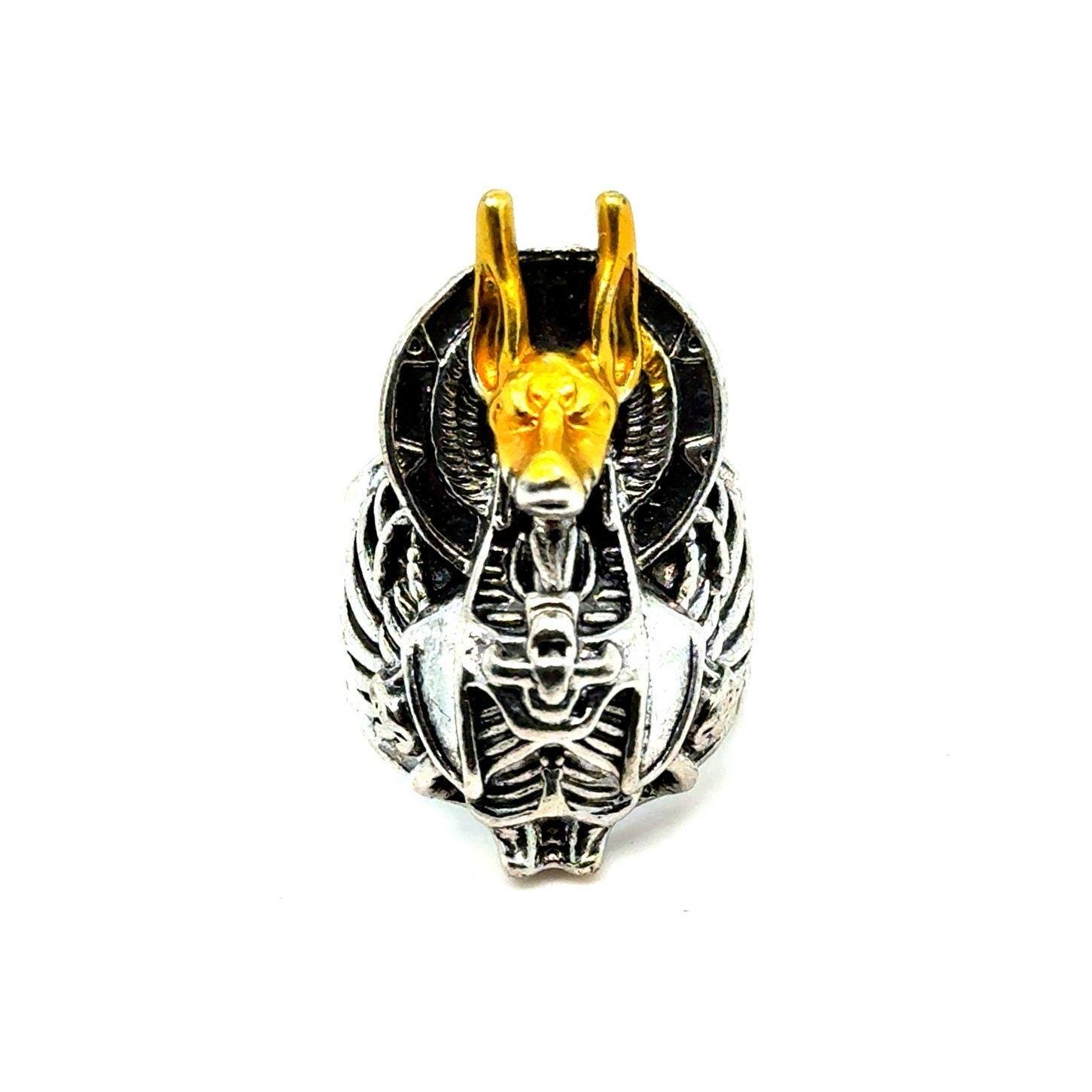 Yellow Accent Dragon Silver Ring