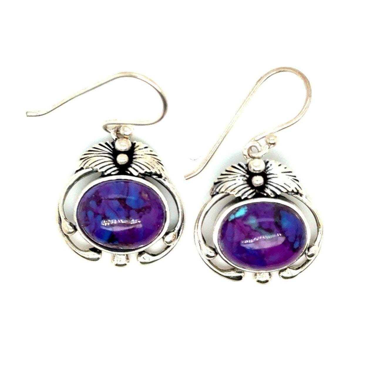 925 Thailand Purple Earrings