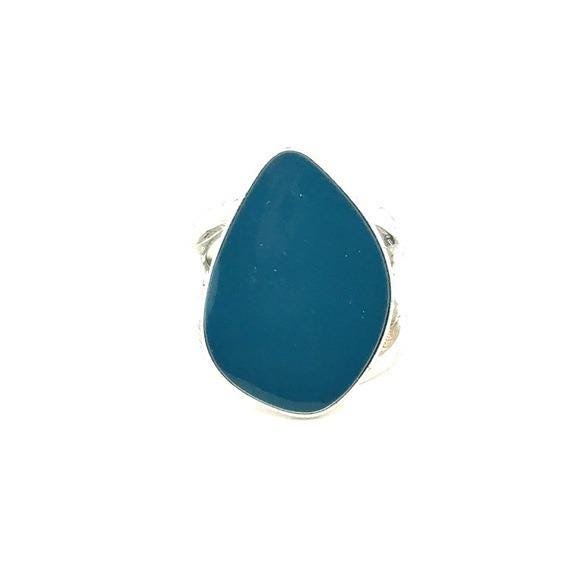 Teardrop Blue Statement Ring - Women Jewelry
