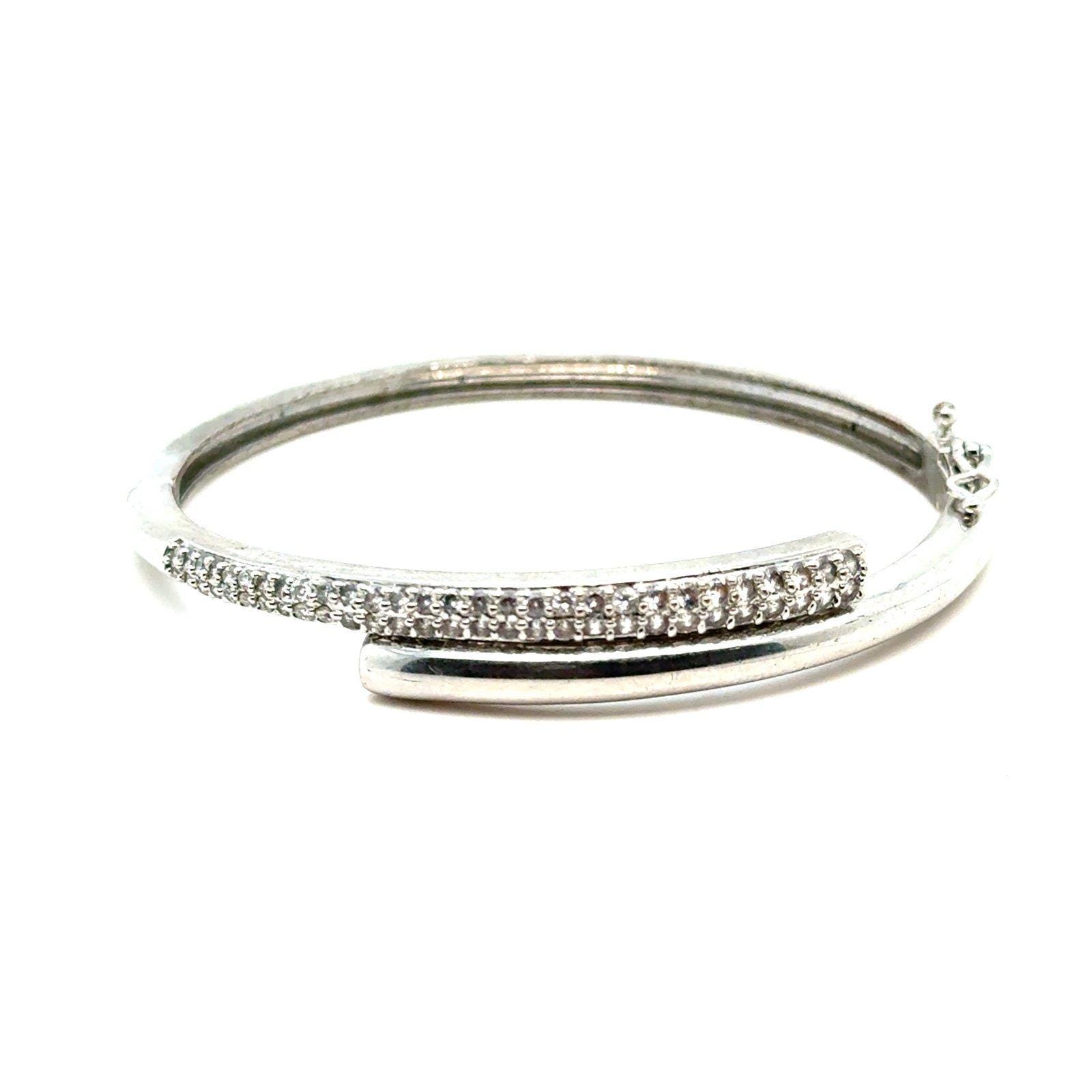 Pave Cz Bypass Design Bangle