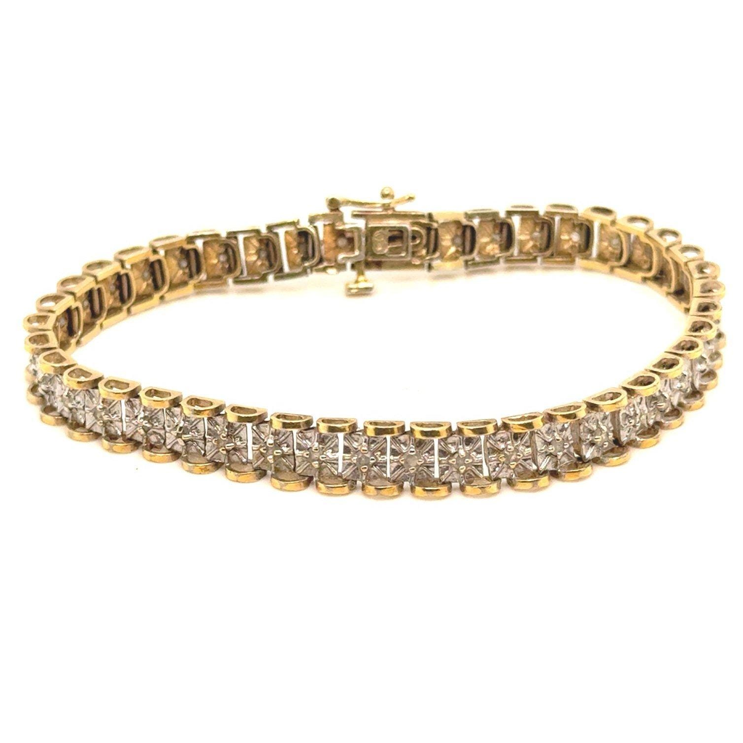 Gold Vermeil 925 Diamond Bracelet