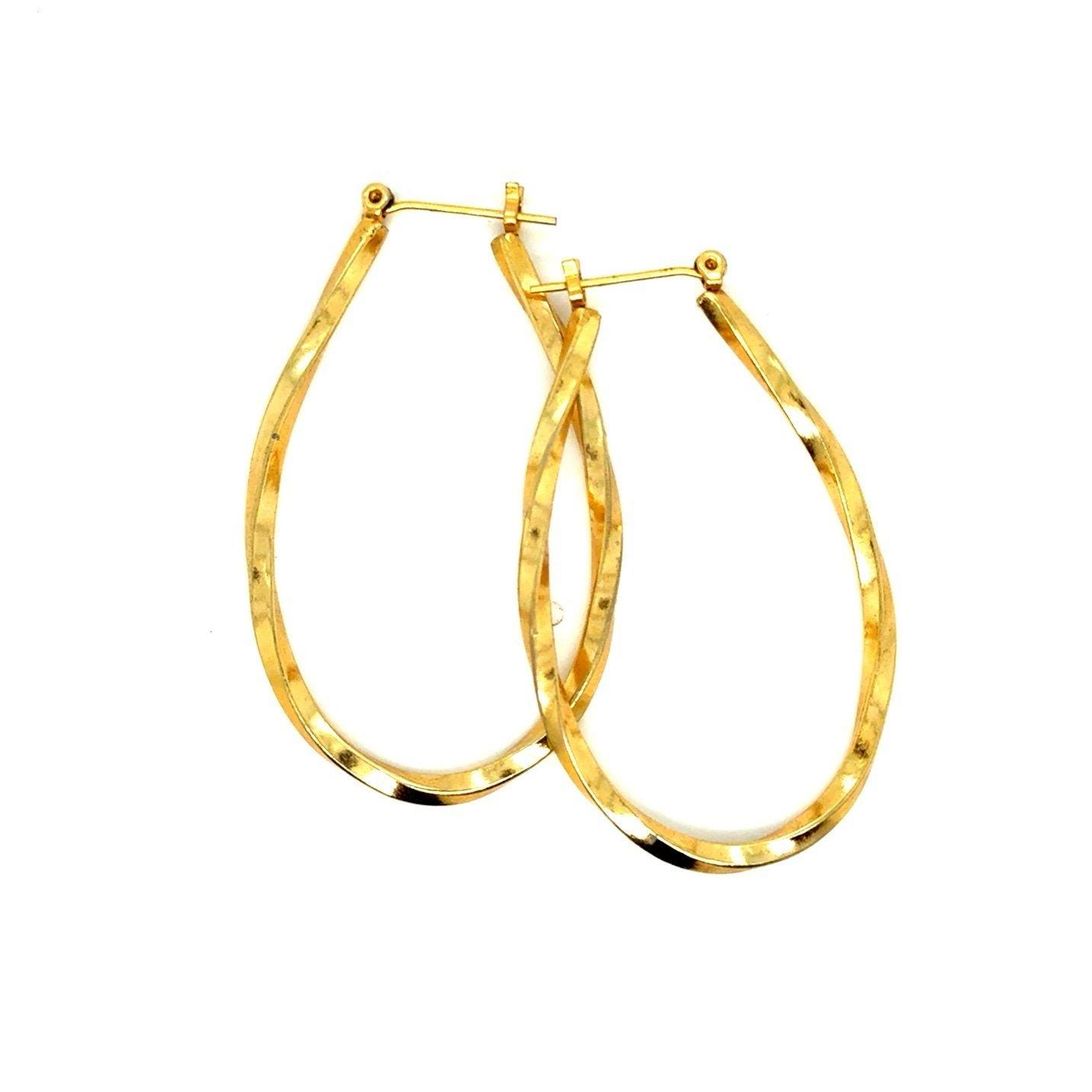 Large Oval Hoops Earrings
