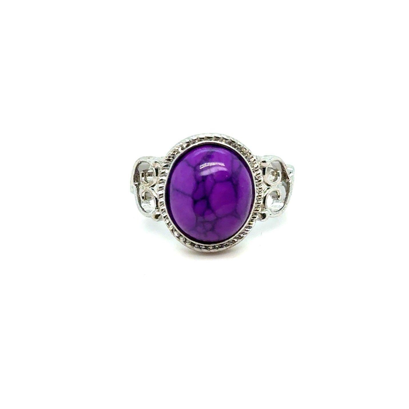 Purple Web Stone Ring