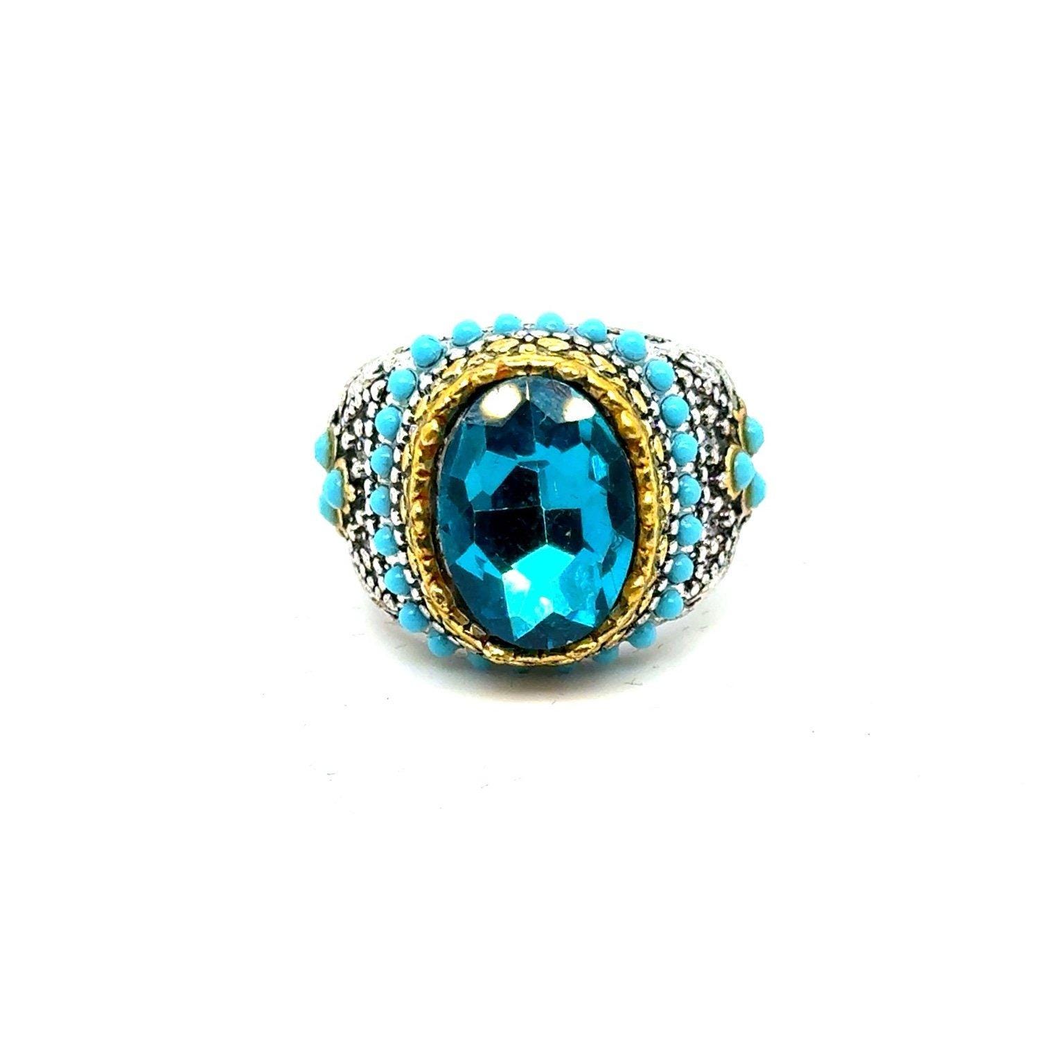 Large Blue Stone Ring