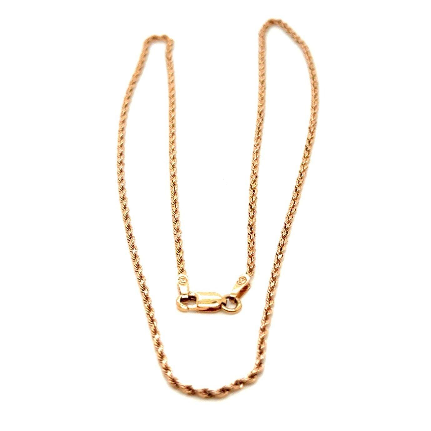 14K Rose Gold Rope Necklace