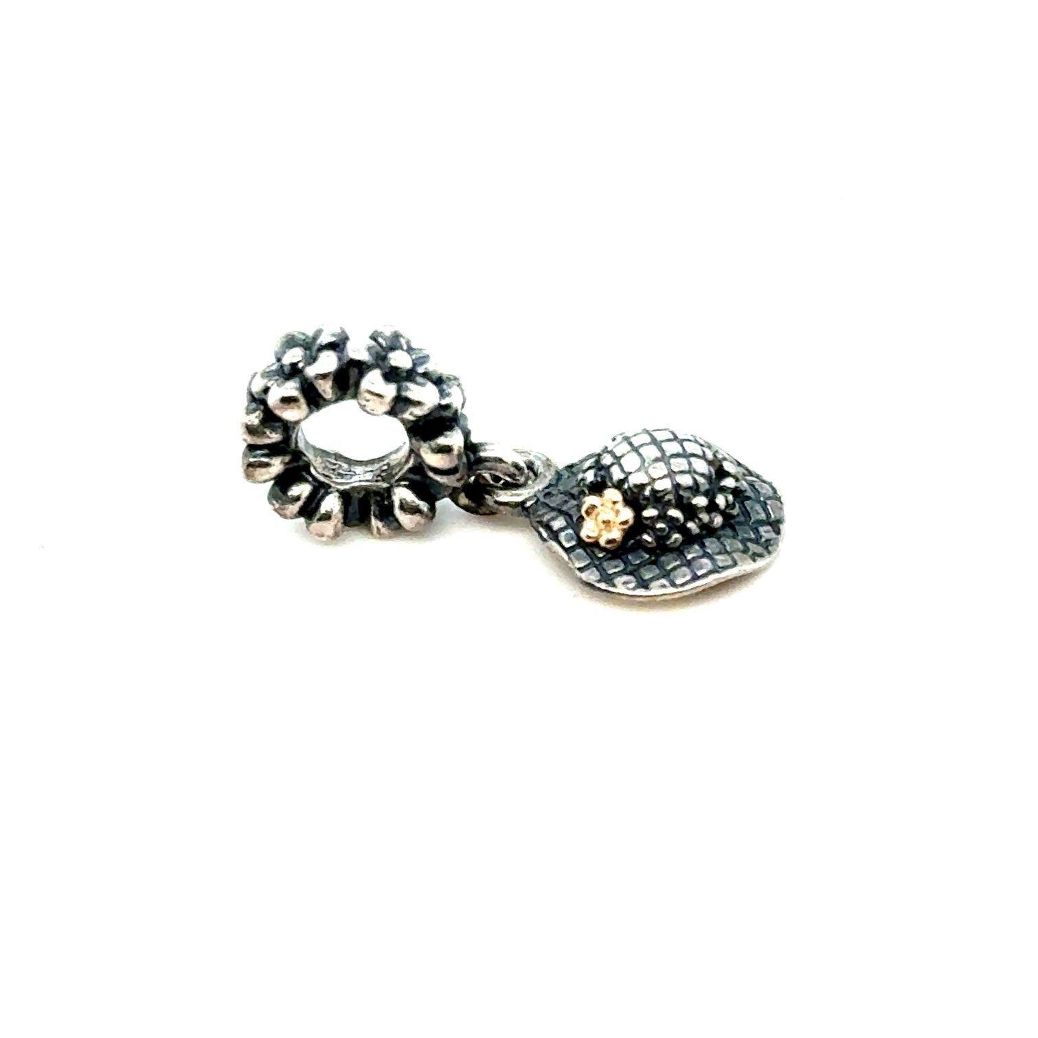 Pandora Two Tone Garden Hat Dangle Charm