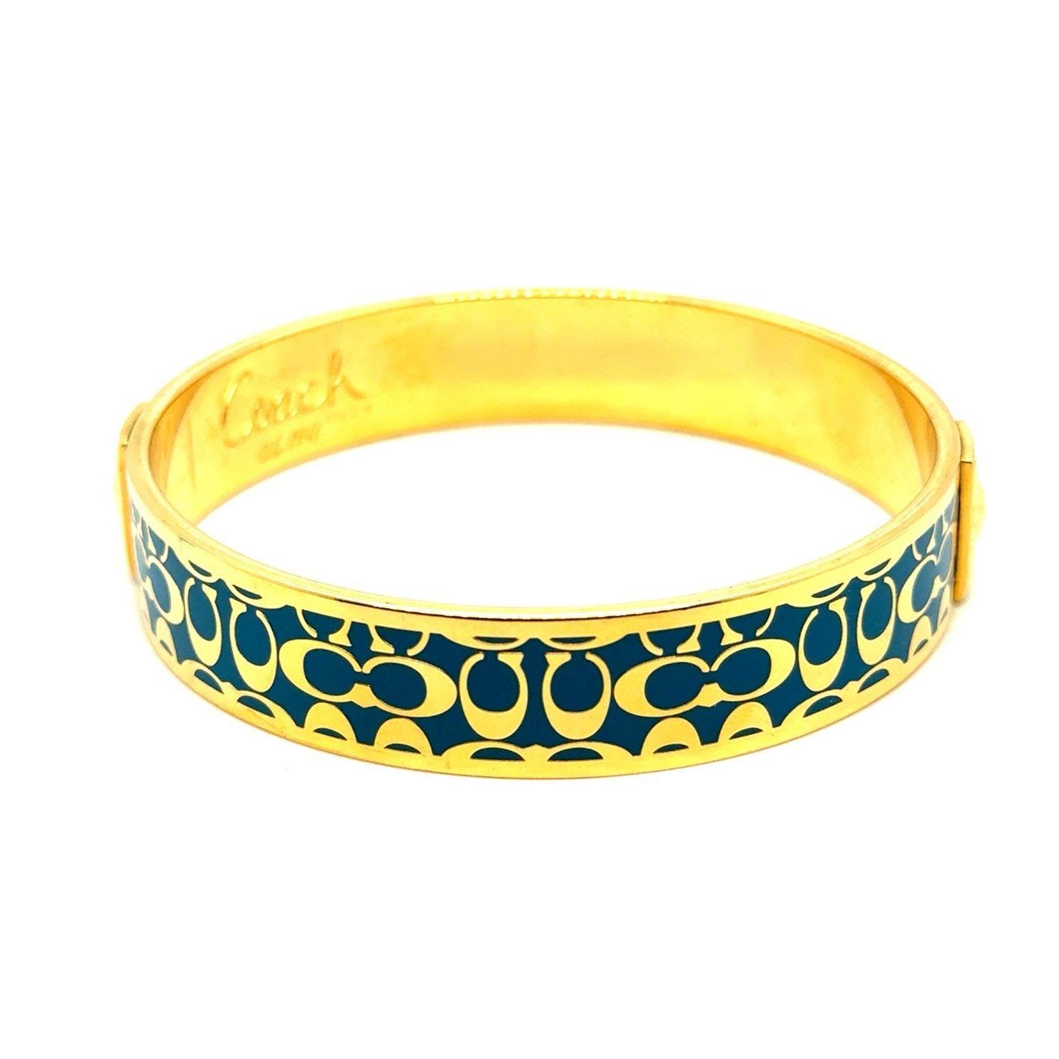 Excellent Condition Golden Blue Coach Bangle
