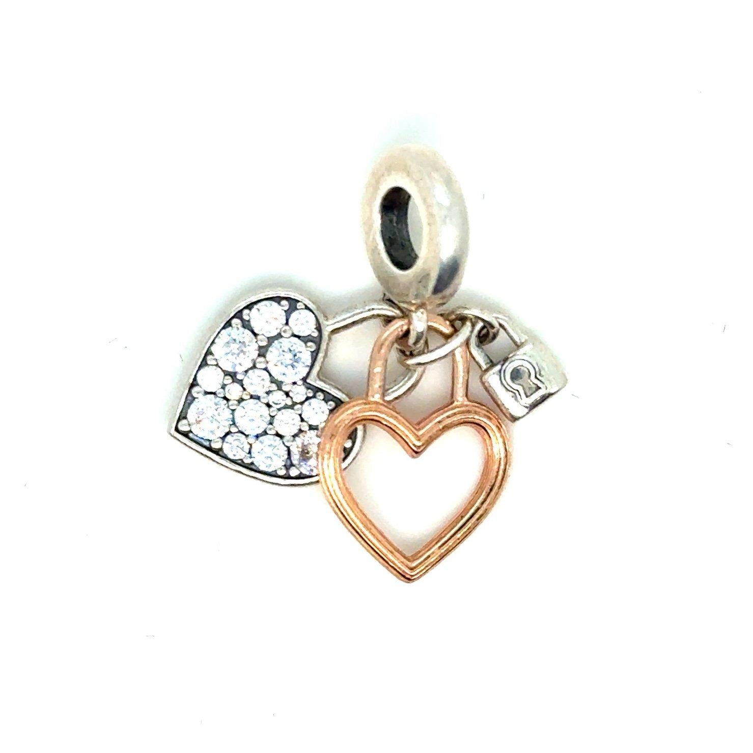 Pandora Rose/Silver Together Always Heart Dangle Charm