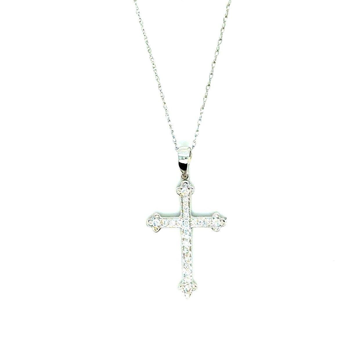 Stunning 14K Gold Diamond Cross Necklace