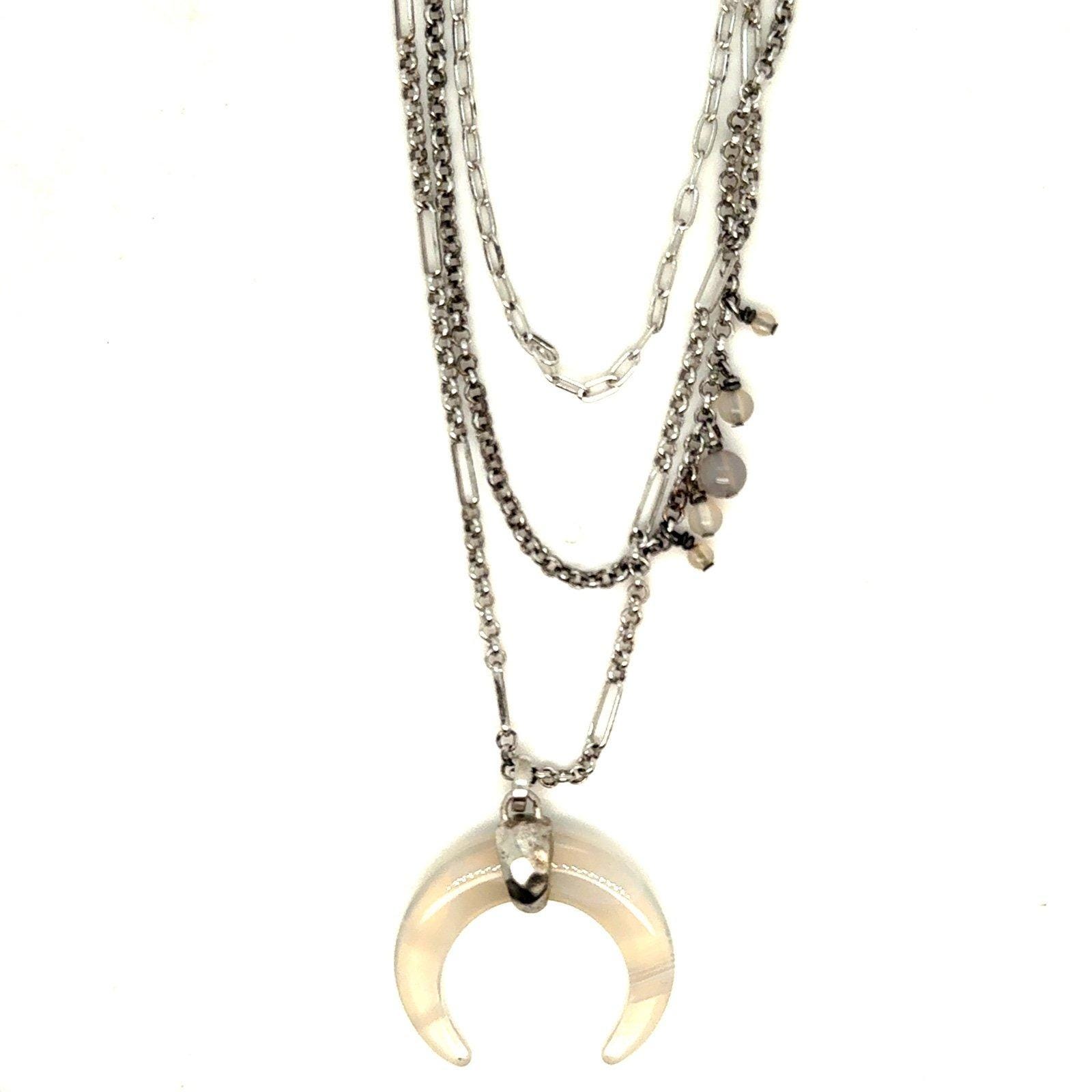 Kendra Scott Gemma Triple Chain Crescent Necklace