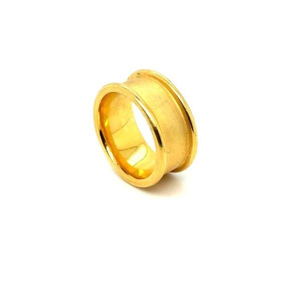 Gold-Tone Wide Dome Ring