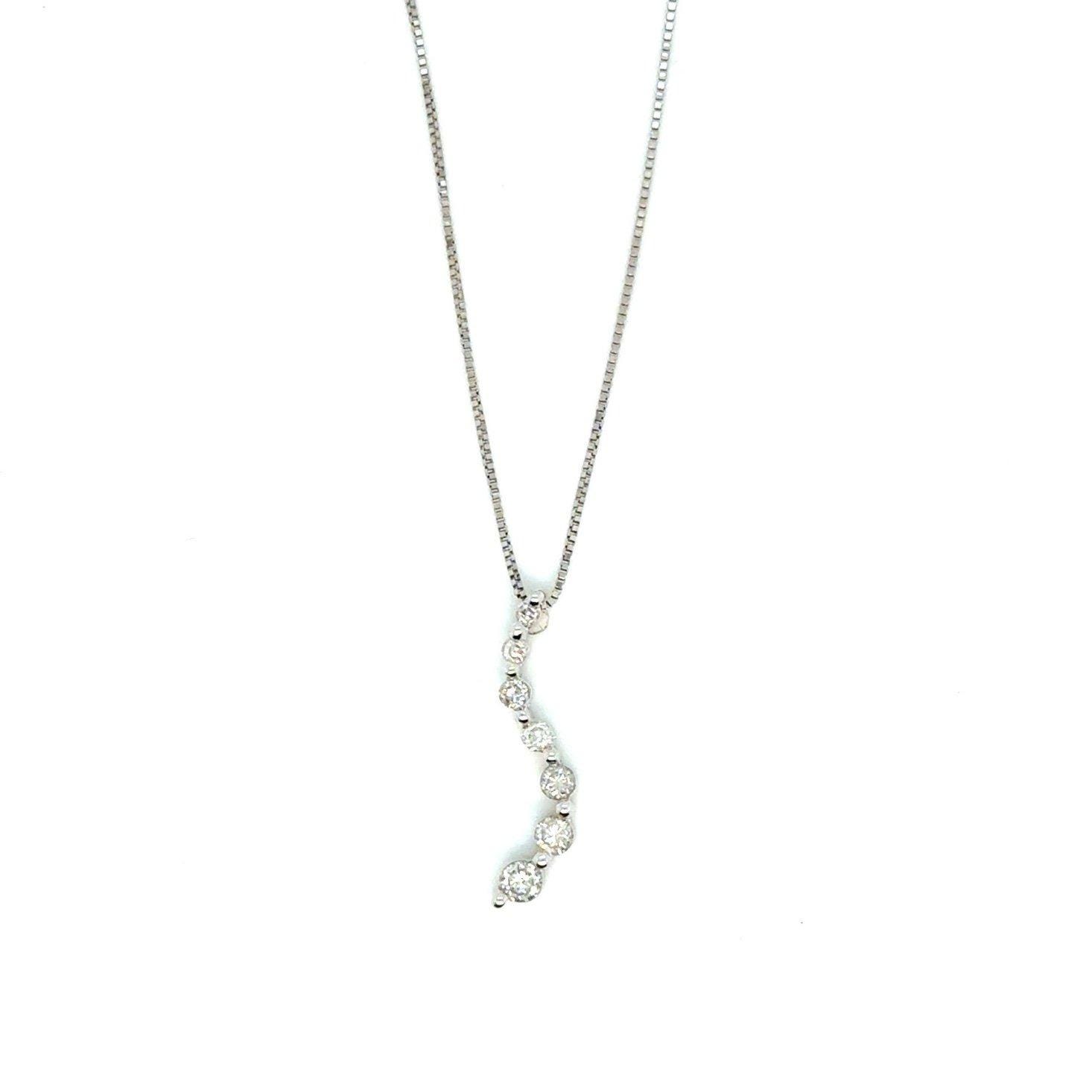 Delicate 14K Gold Diamond Journey Necklace