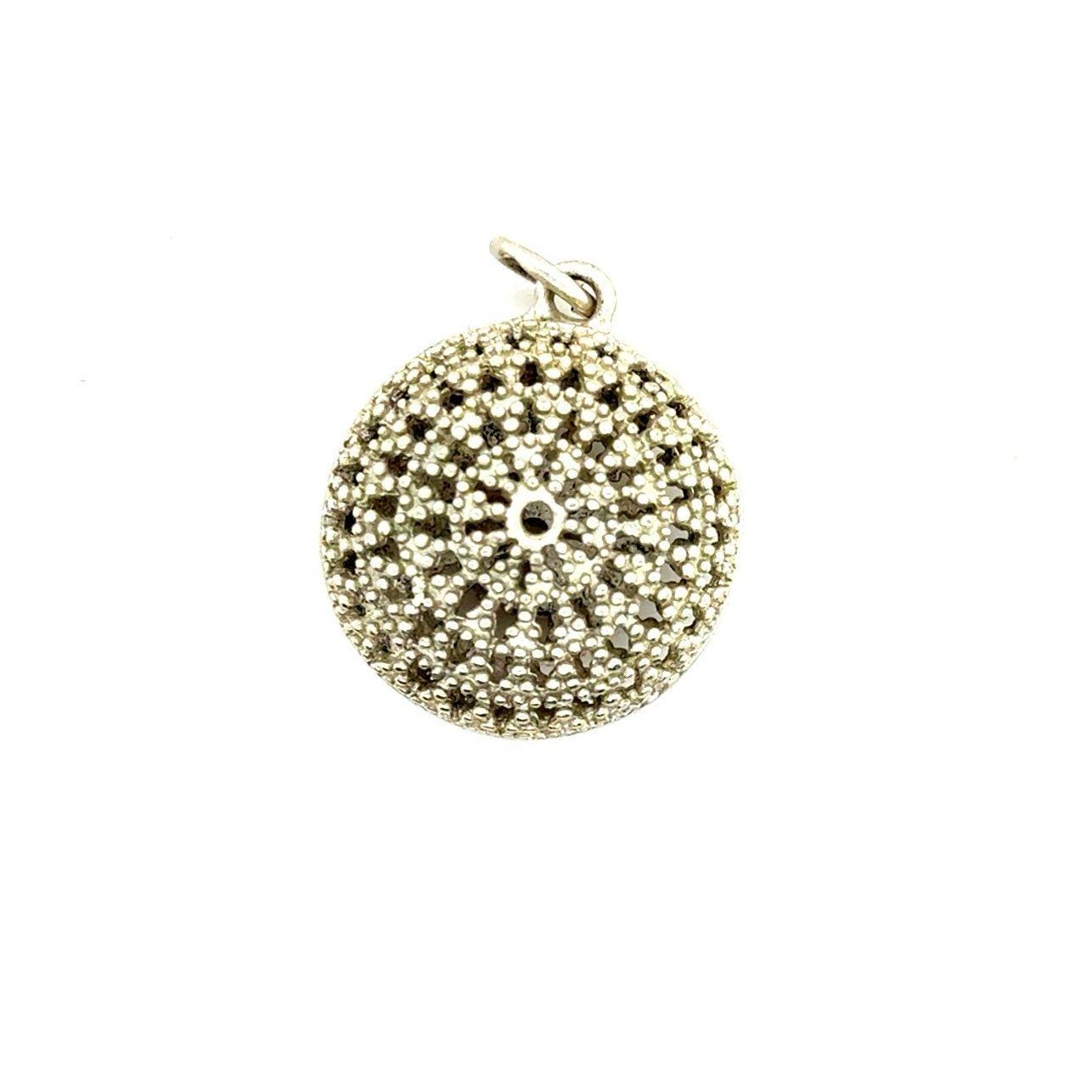 925 Silver 3D Circle Pendant