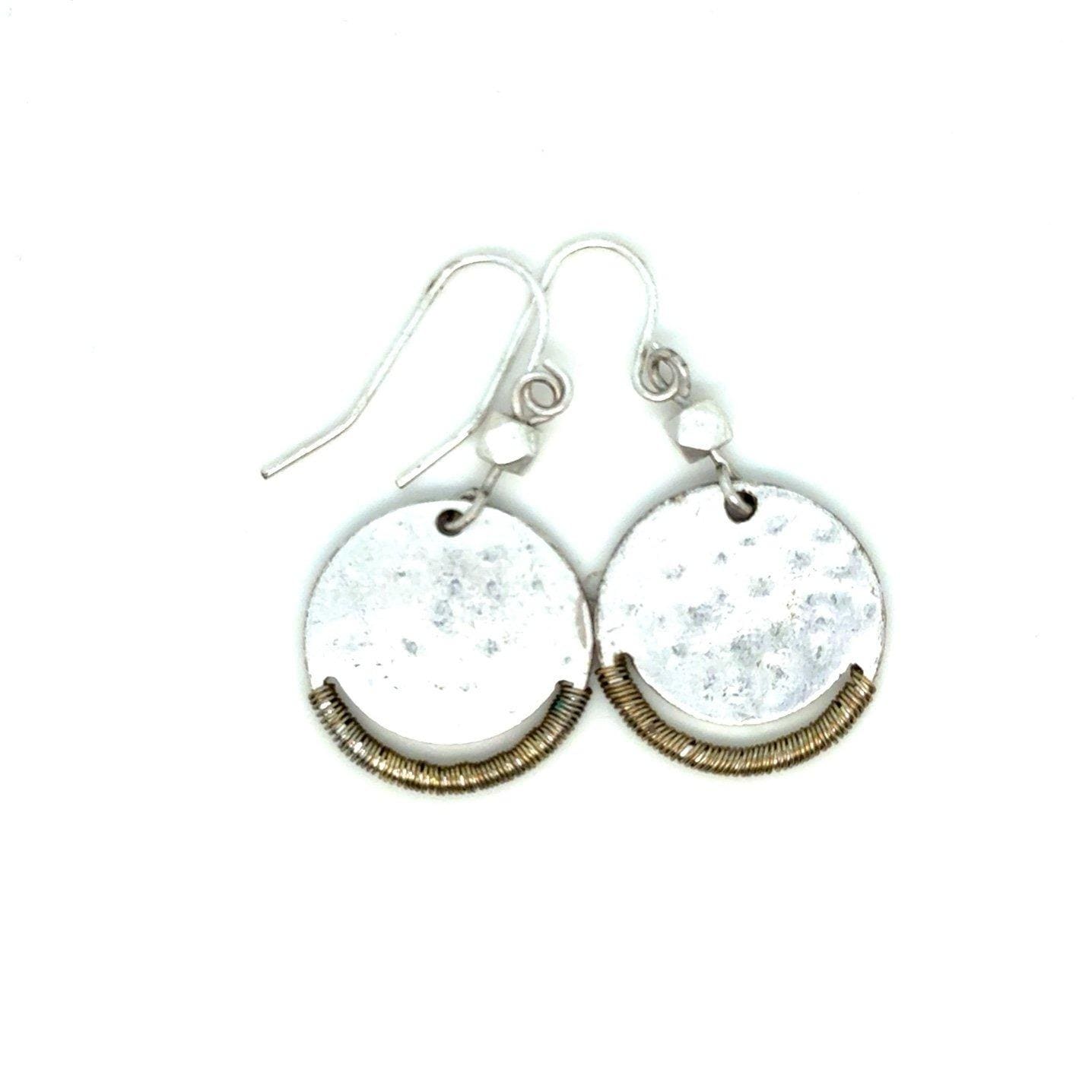 Silvertone Wrapped Earrings