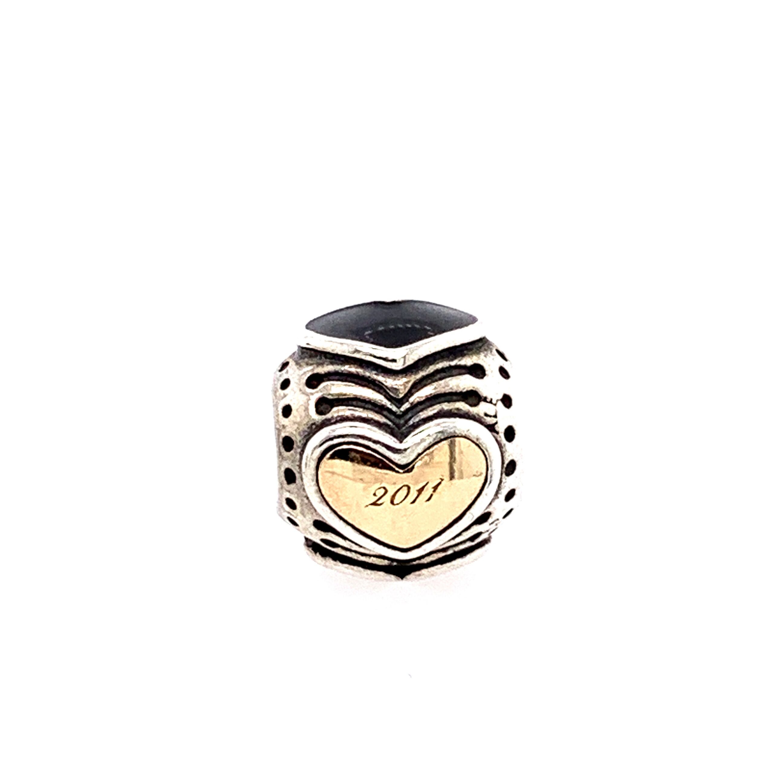 Pandora Midnight Gold and Black heart charm