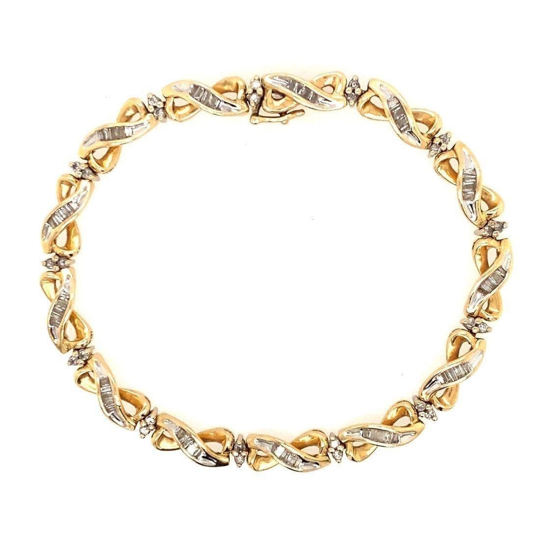 14k Infinity Diamond Bracelet