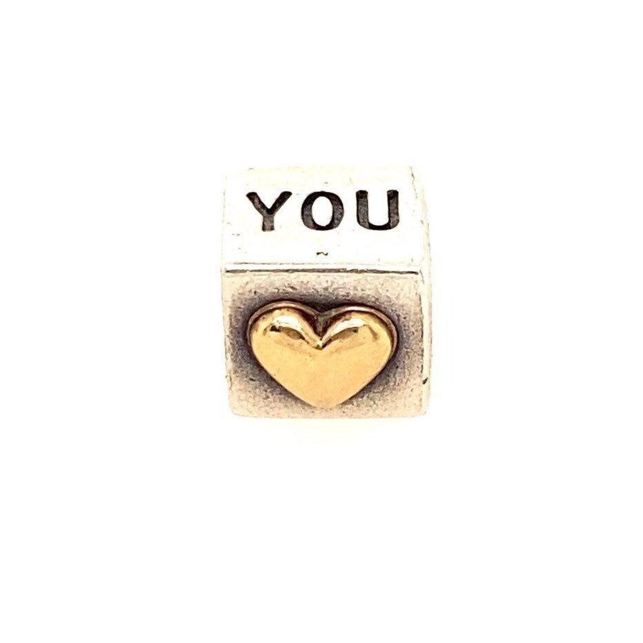 Pandora Two-Tone I Love U Charm