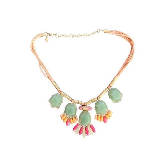 Jcrew Mint Green/Corded Necklace