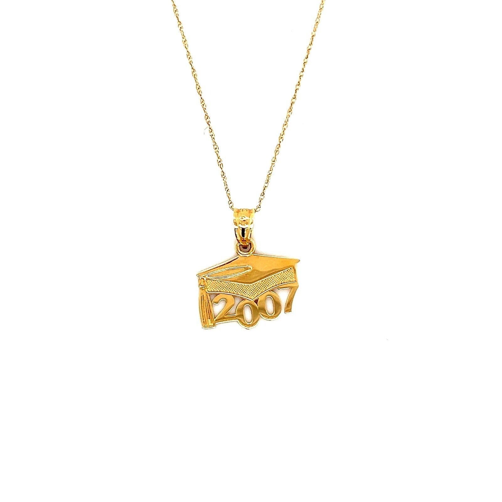 14k Gold 2007 Grad. Cap Necklace