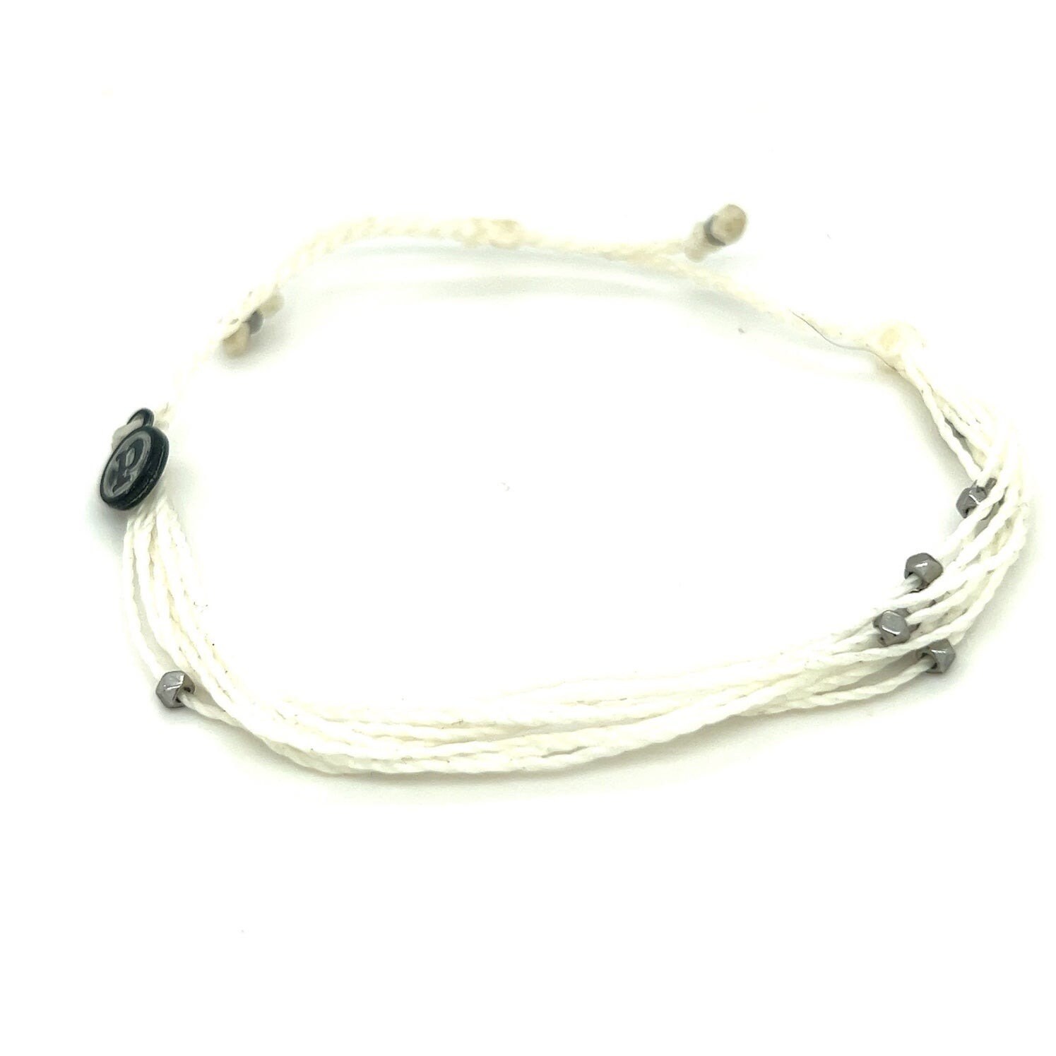 Pura Vida White with Silver Beads Bracelet