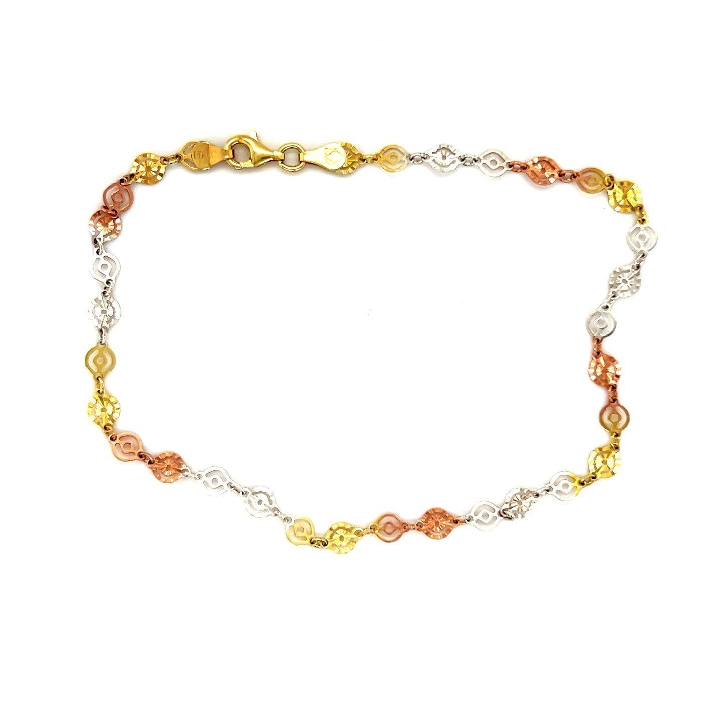 925 Tricolored Anklet