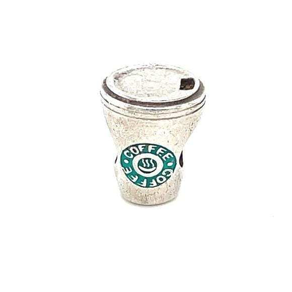 Silver Coffee Cup Charm