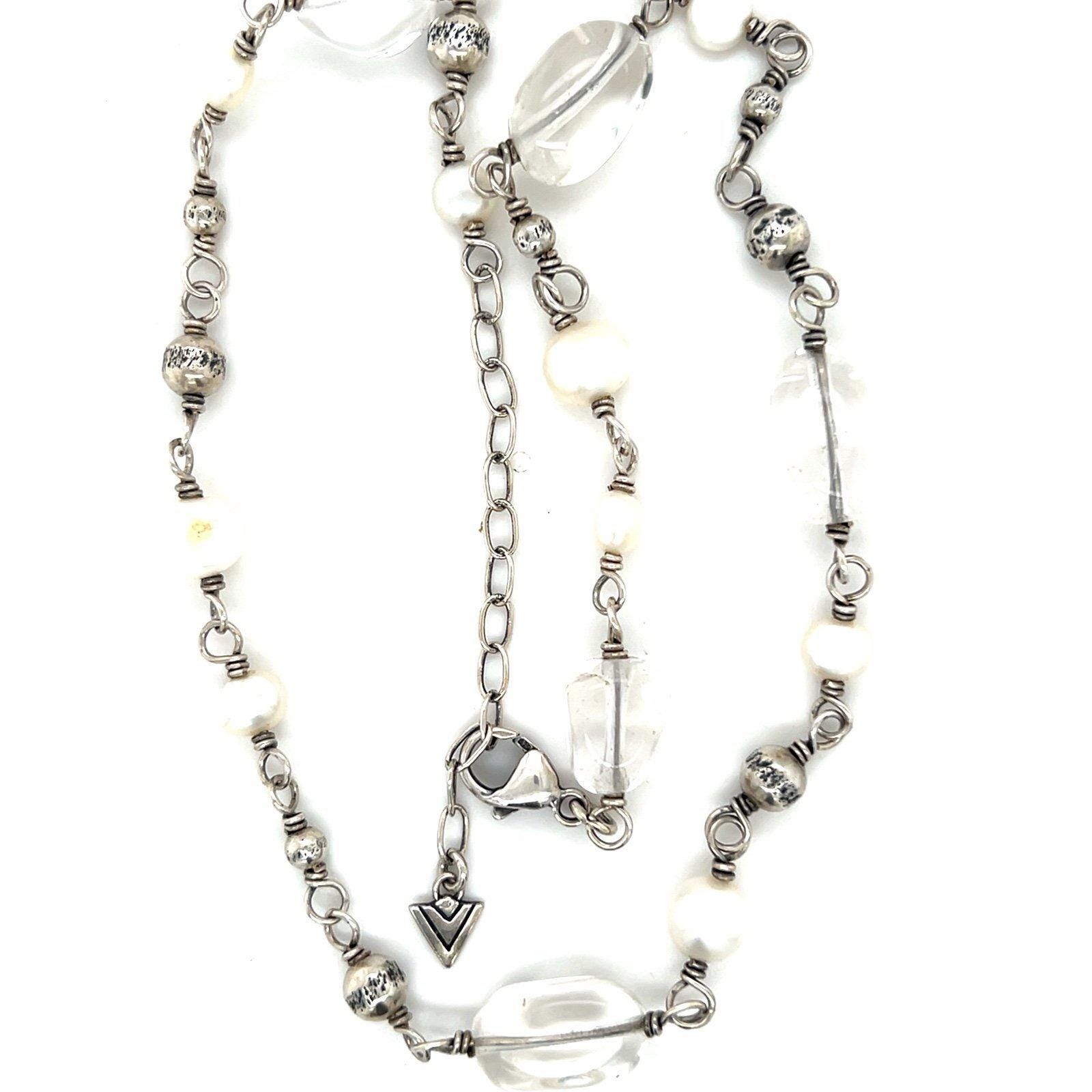 Silpada Quartz/Pearl Necklace (Sterling Silver 925)