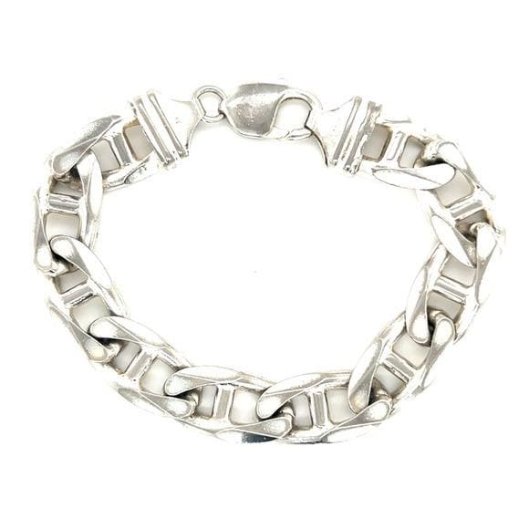 Men’s Thick 925 Silver Mariner’s Link Bracelet