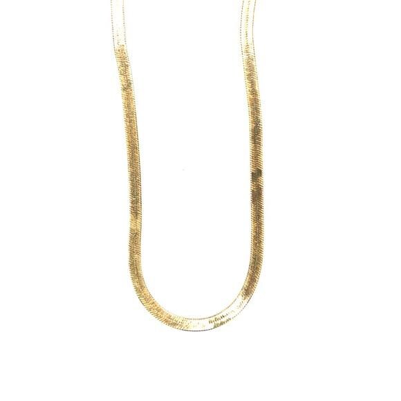 925 Gold Vermeil Herringbone Necklace