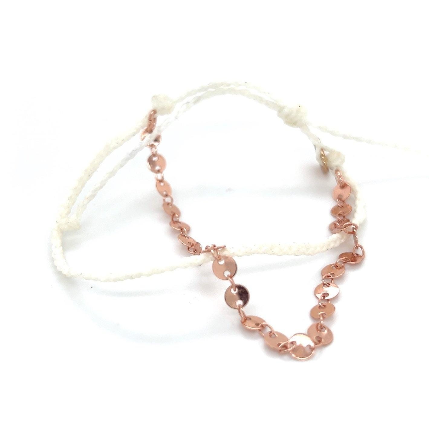 Pura Vida 2 Strand Rose Gold Discs Bracelet