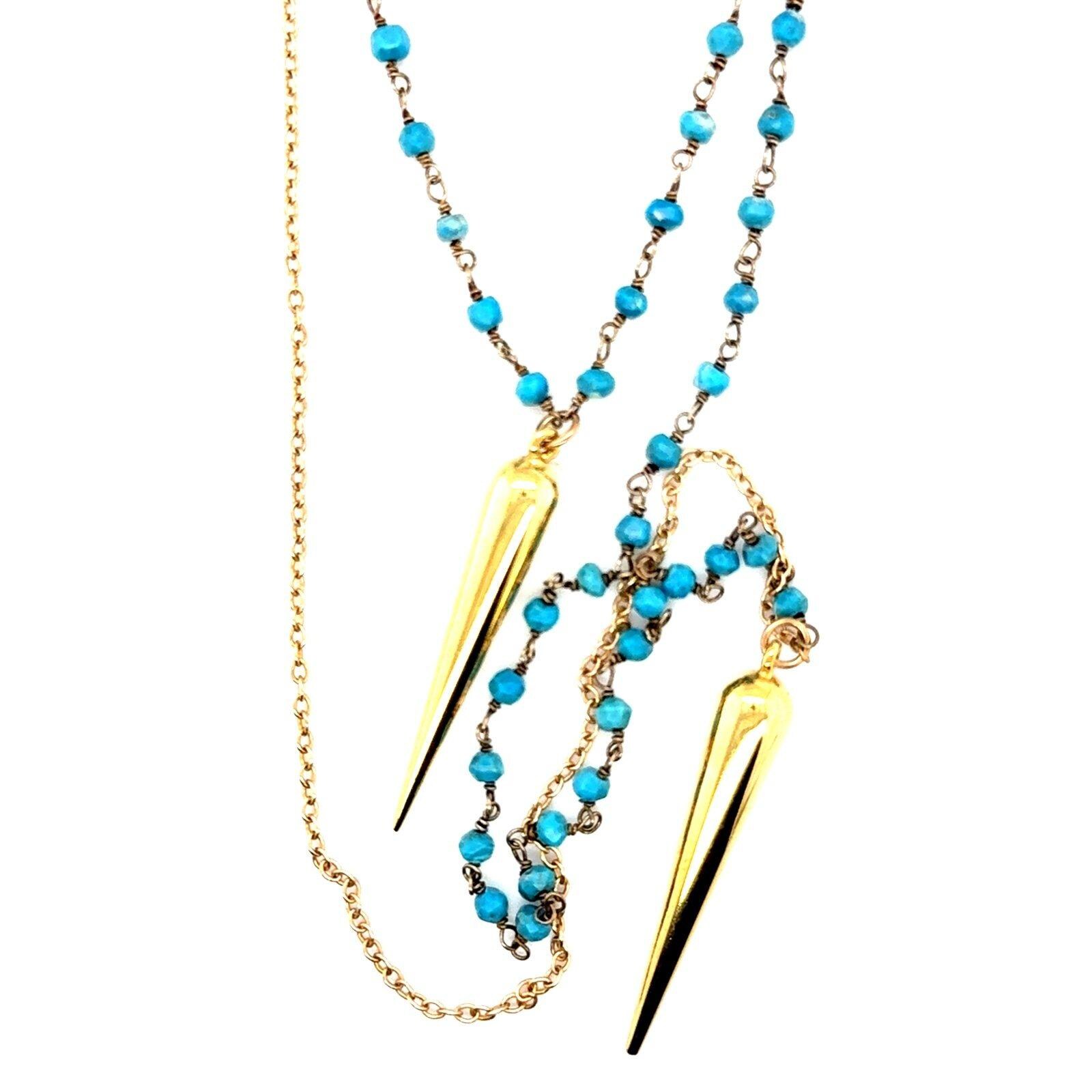 Turquoise/Horn Layered Necklace