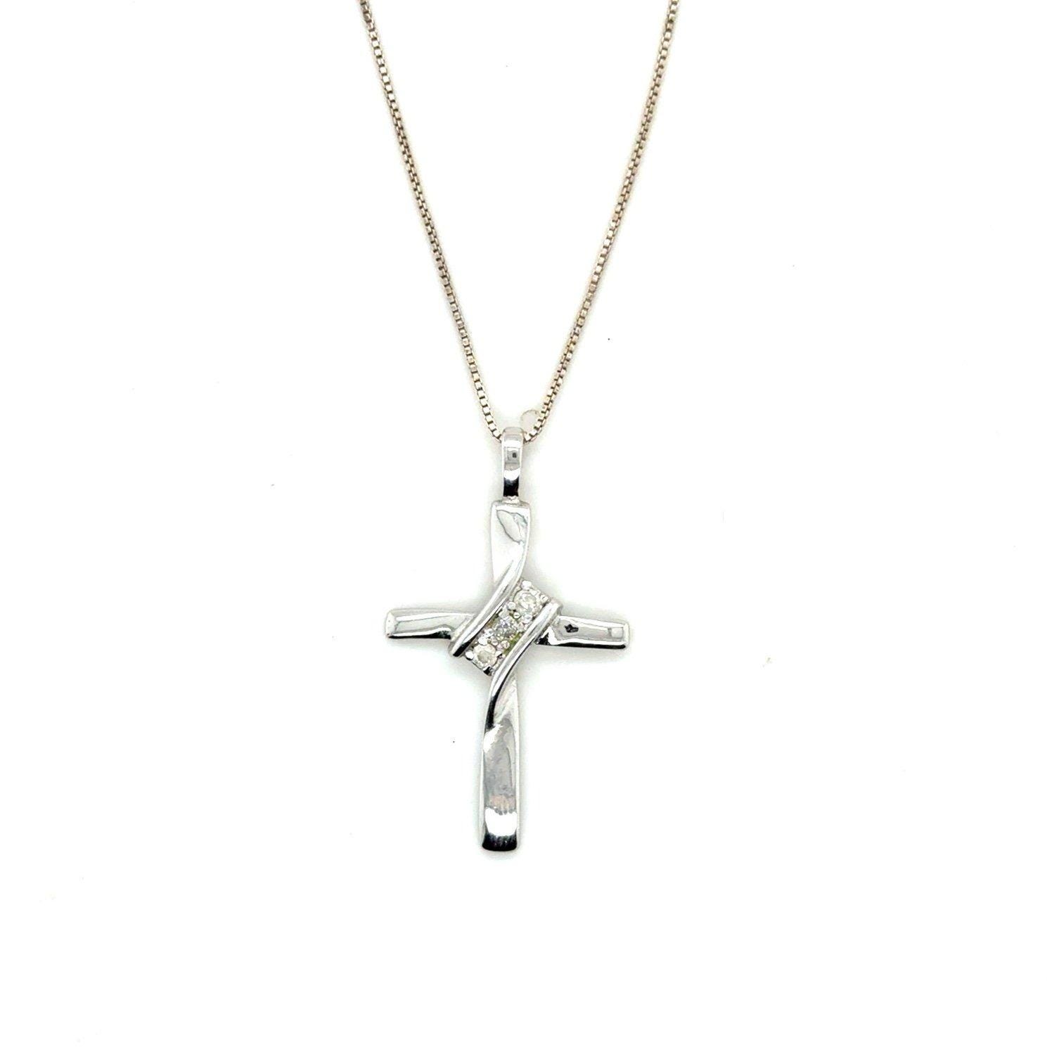 S925 Diamond Cross Necklace