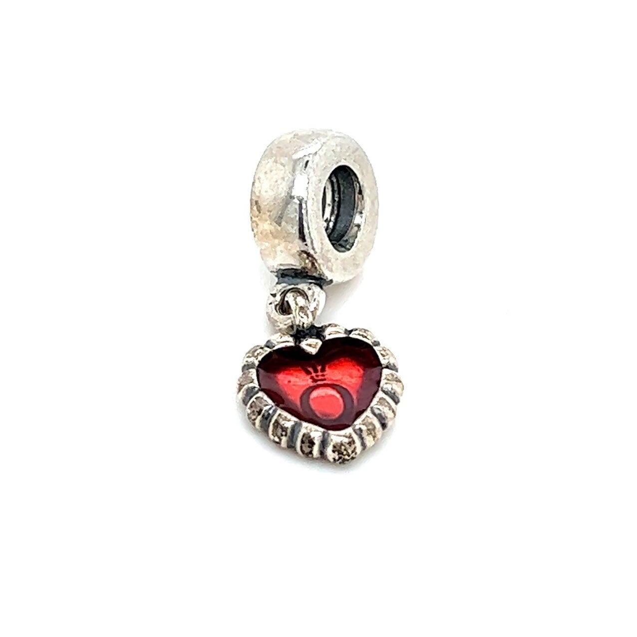 Pandora Red Enamel Signature Logo Dangle Charm